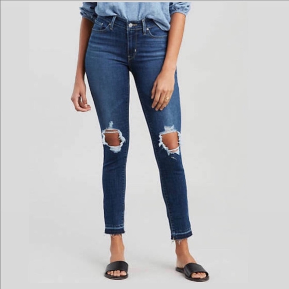 Levi’s 711 Skinny Frayed Hem Jeans W27 L30